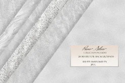 Pure Silver foil and glitter set