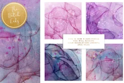 Purple Alcohol in Ink Backgrounds