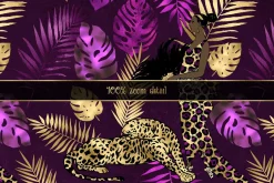 Purple and Gold Leopard