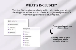 Purple Notion Student Planner
