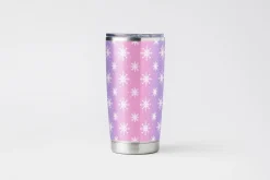 10 Purple Snowflake Seamless Pattern