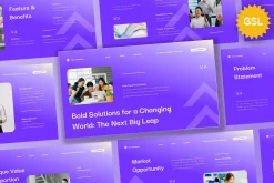 Purple Startup Company Google Slide