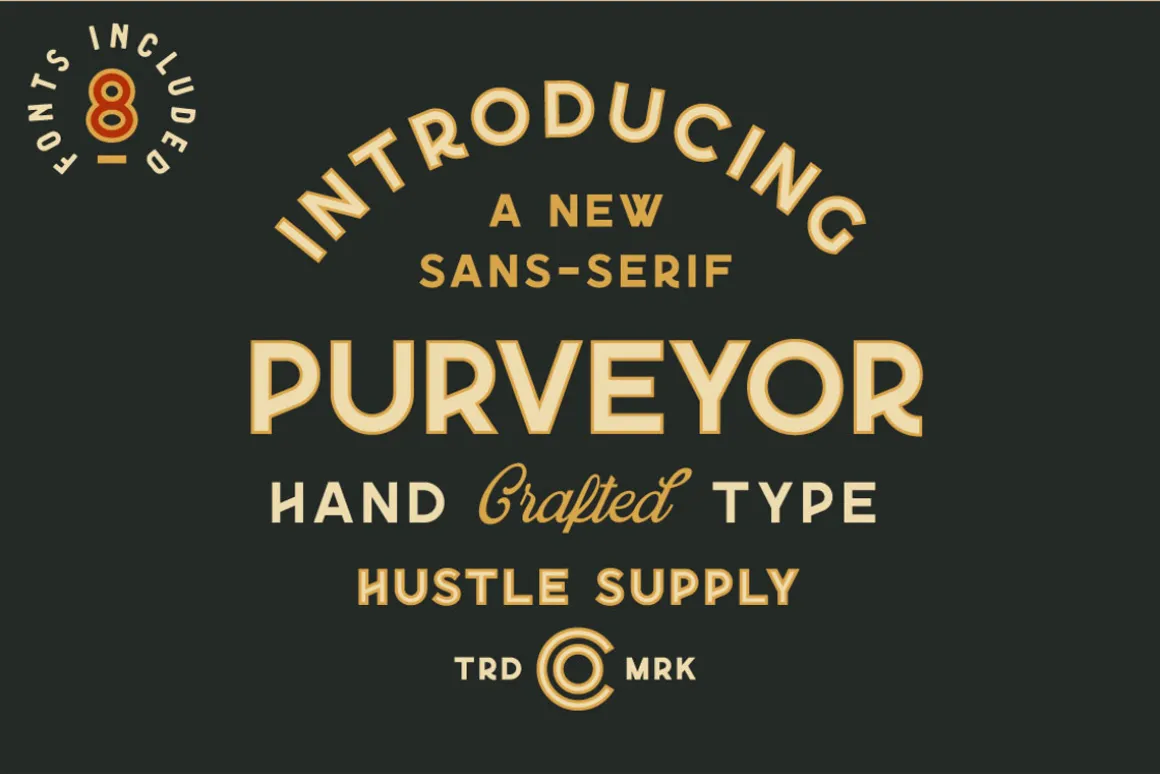 Purveyor - 8 Fonts Included