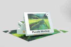Puzzle Mockup and Box mock 525 piece