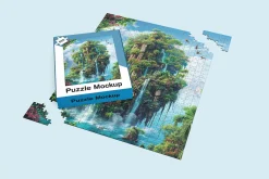 Puzzle Mockup and Box mock 525 piece