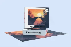 Puzzle Mockup and Box mock 525 piece