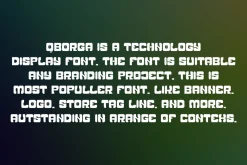 Qborga - Techno Font