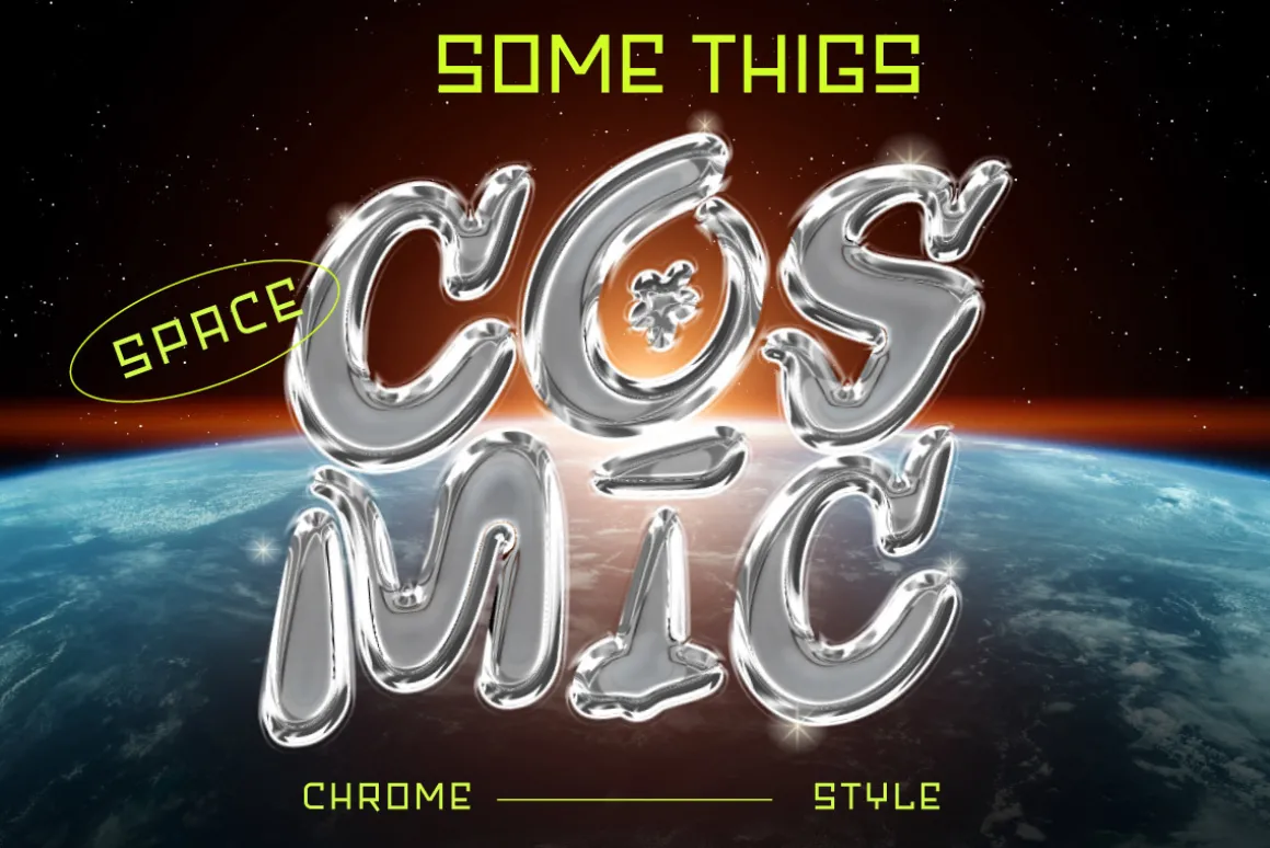 Qebox Chrome - 3D SVG Font