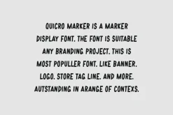 Quicro Marker Font