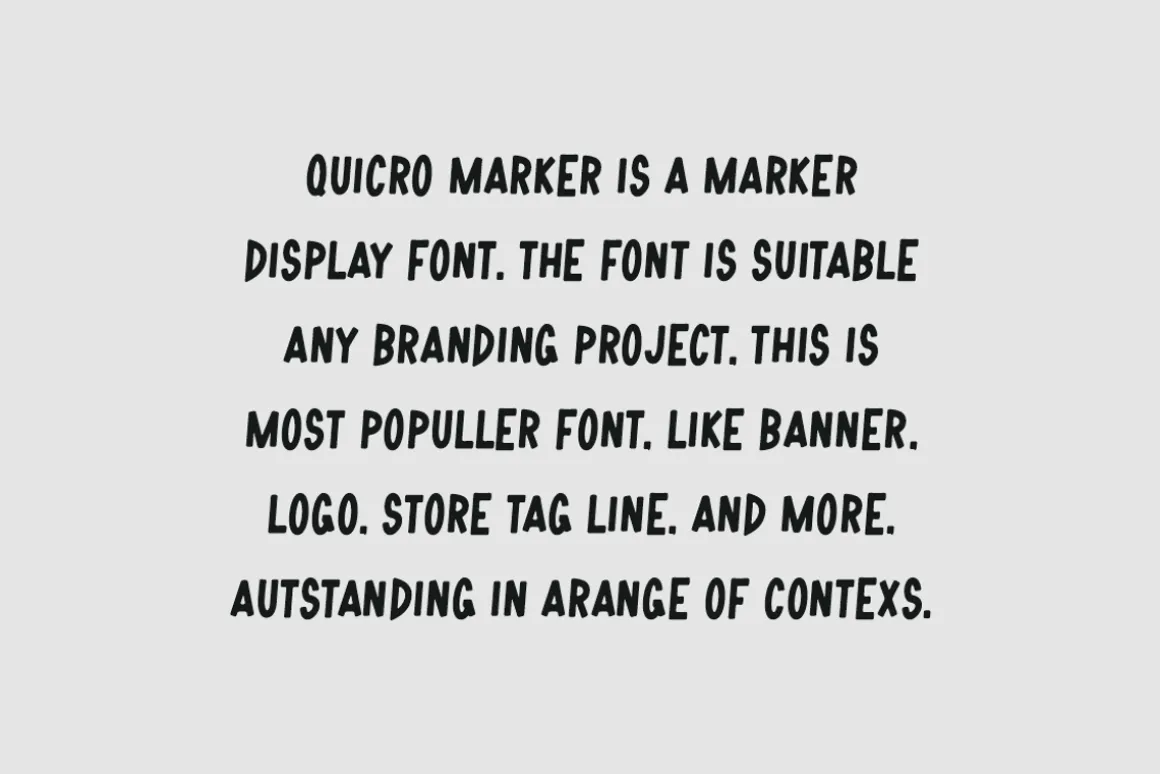 Quicro Marker Font