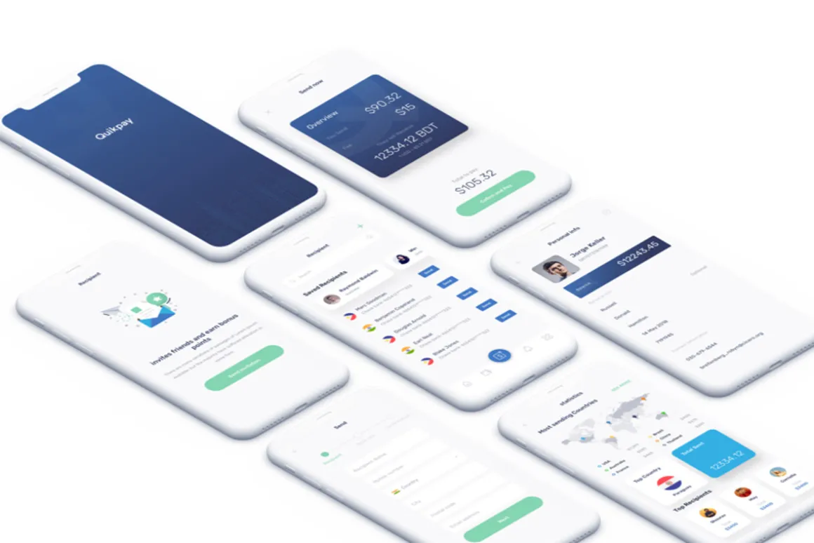 Quikpay Remittance IOS app ui kit