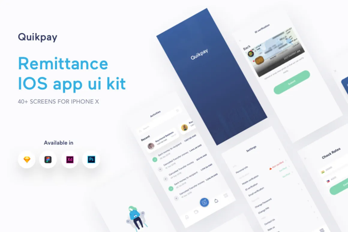 Quikpay Remittance IOS app ui kit