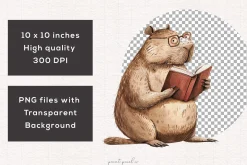 Quirky Capybara Clip art