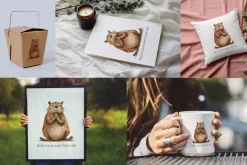 Quirky Capybara Clip art