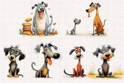 Quirky Dog Clipart Bundle