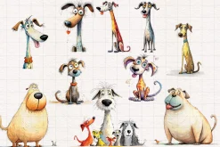 Quirky Dog Clipart Bundle