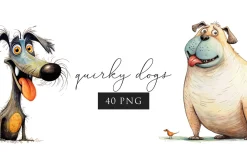 Quirky Dog Clipart Bundle