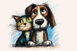 Quirky Dogs & Cats Illustrations