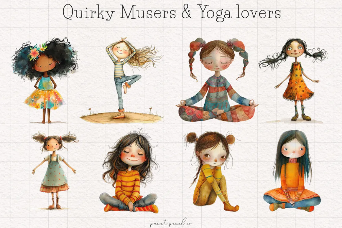 Quirky Girl Clip art