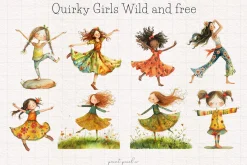 Quirky Girl Clip art