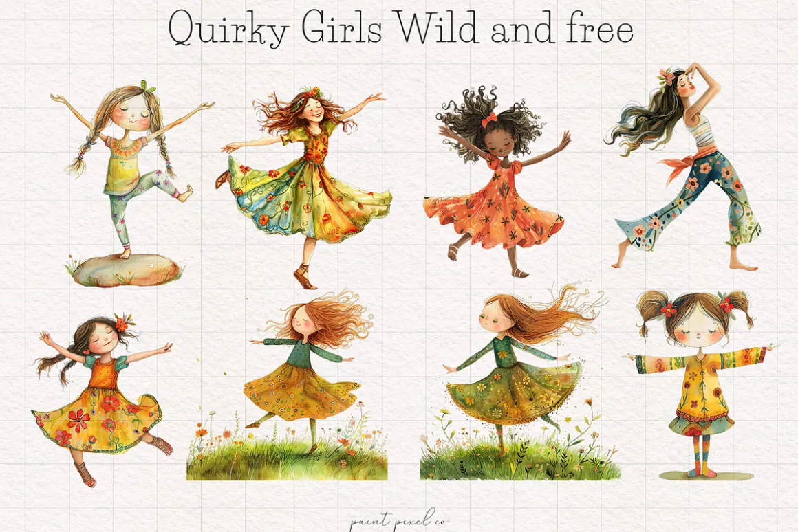 Quirky Girl Clip art