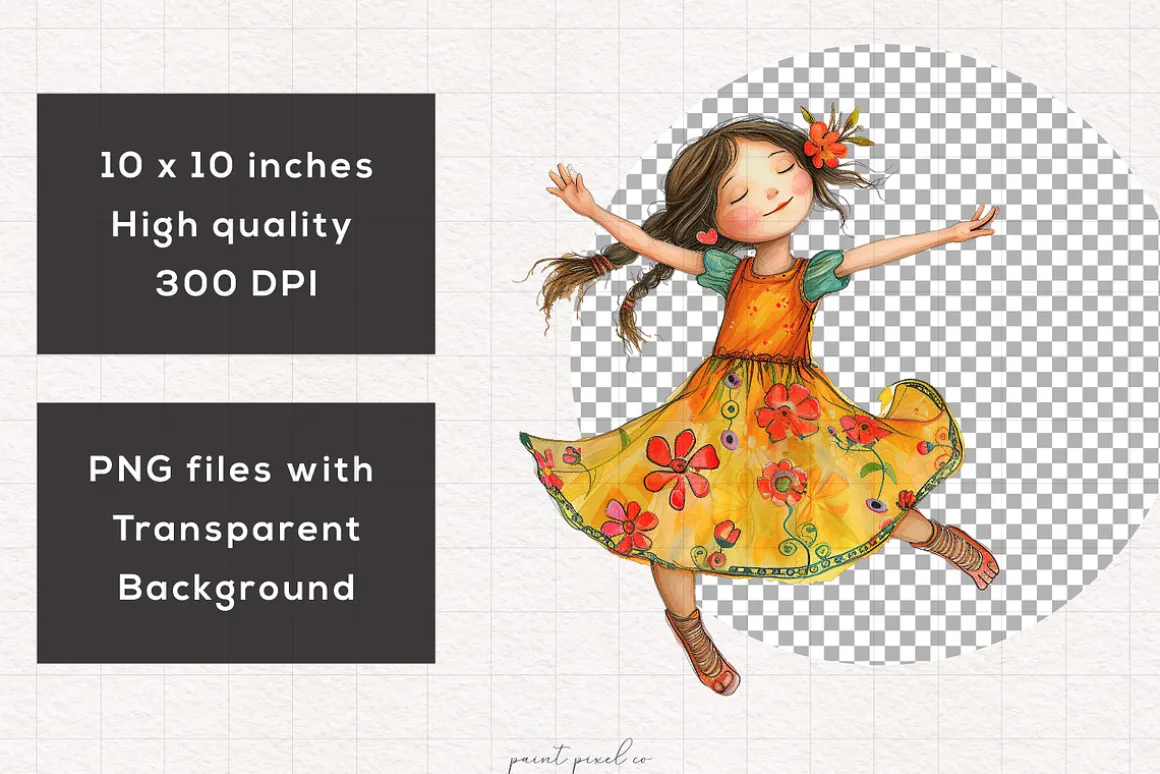 Quirky Girl Clip art