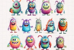 Quirky Monsters Clip art