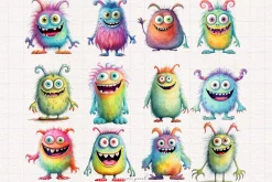 Quirky Monsters Clip art