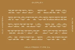 Quirley: A Western Slab Serif Font
