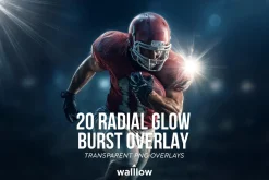 Radial Glow Burst Light Overlay PNG