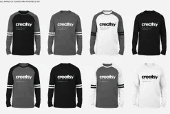 Raglan Longsleeve Mockup Set