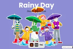 Rainy Day Doodle Illustration