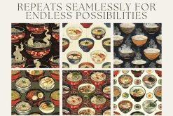 8 Ramen Seamless Patterns