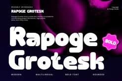 Rapoge Grotesk - Round Sans Font