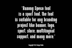 Raxong Speco - Bold Condensed Font