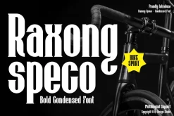 Raxong Speco - Bold Condensed Font