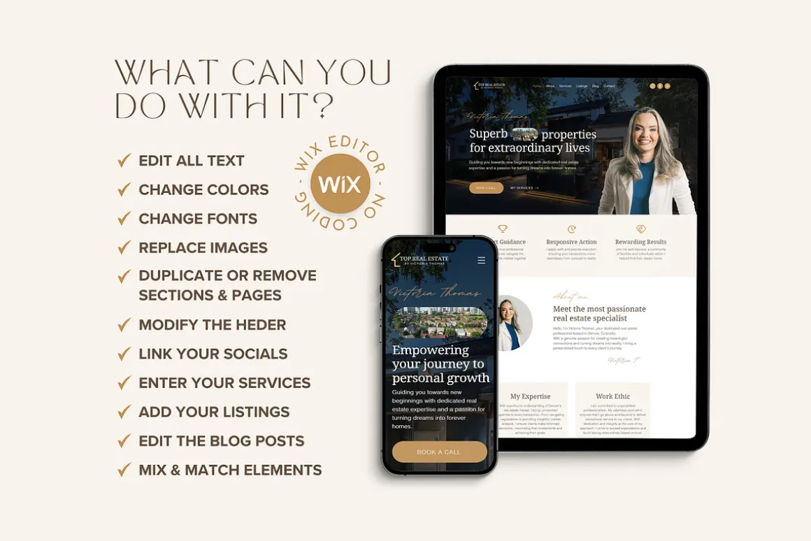 Real Estate Wix Template Realtor