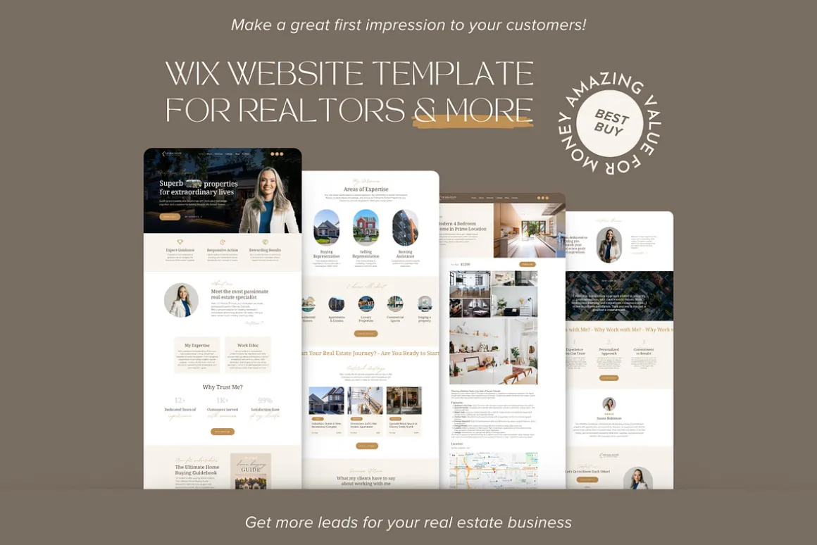 Real Estate Wix Template Realtor