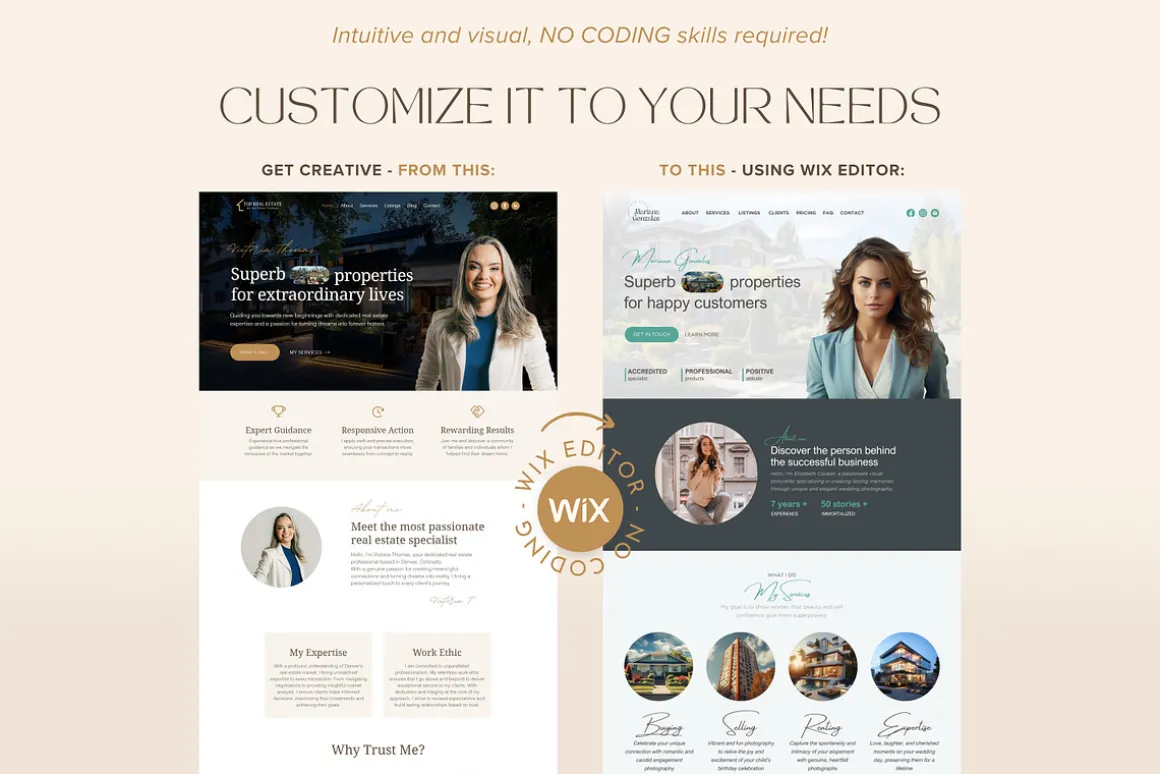 Real Estate Wix Template Realtor