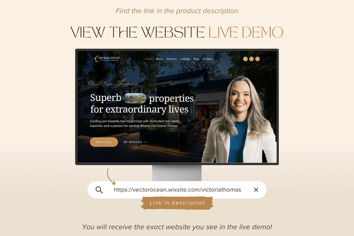 Real Estate Wix Template Realtor