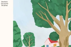 Realistic Gouache Brushes Procreate