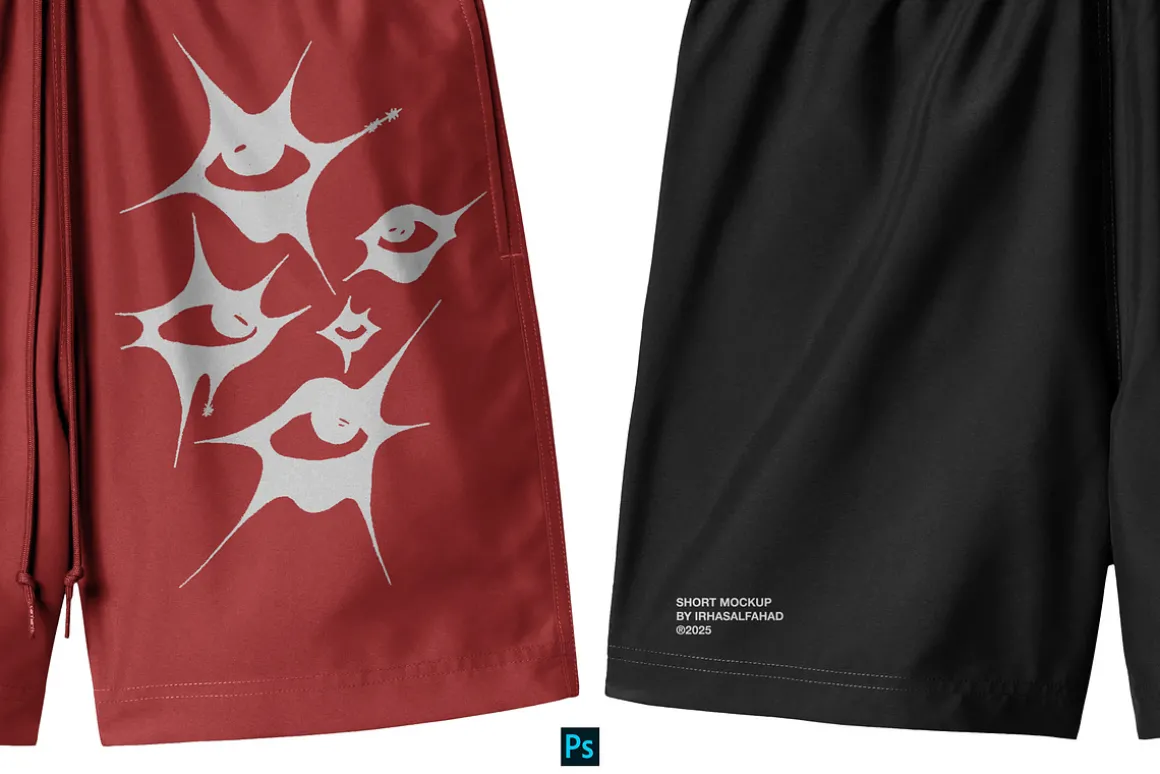 Realistic Short Pants Mockup