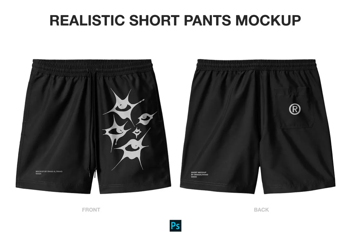 Realistic Short Pants Mockup