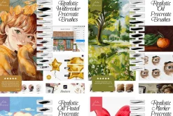 Realistic Brushes Bundle Procreate