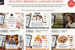 Realistic Brushes Bundle Procreate