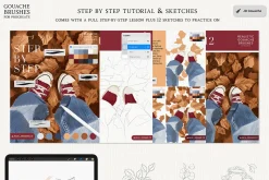 Realistic Gouache Procreate Brushes