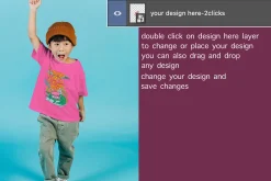 realistic kids t-shirt mockup PSD