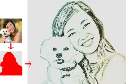 Realistic Line Drawing Ps Action