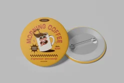 Realistic Pin Badge Mockup PSD