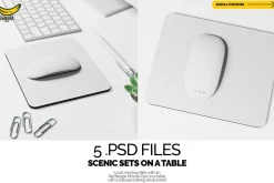 Rectangle Mousepad Mockup Bundle